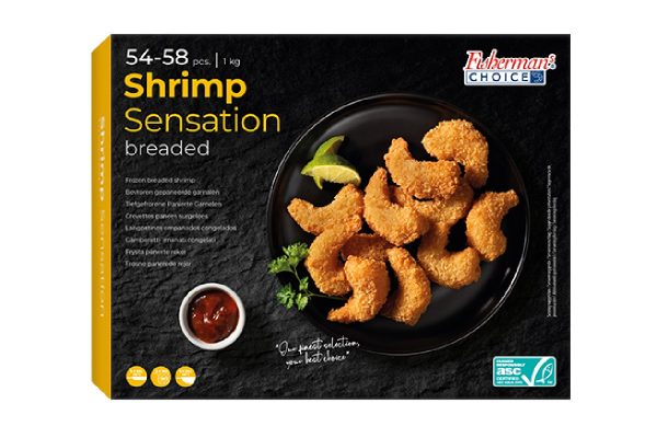 ❄ Garnalen shrimp sensation (gepeld en gepaneerd) 54-58st 1kg