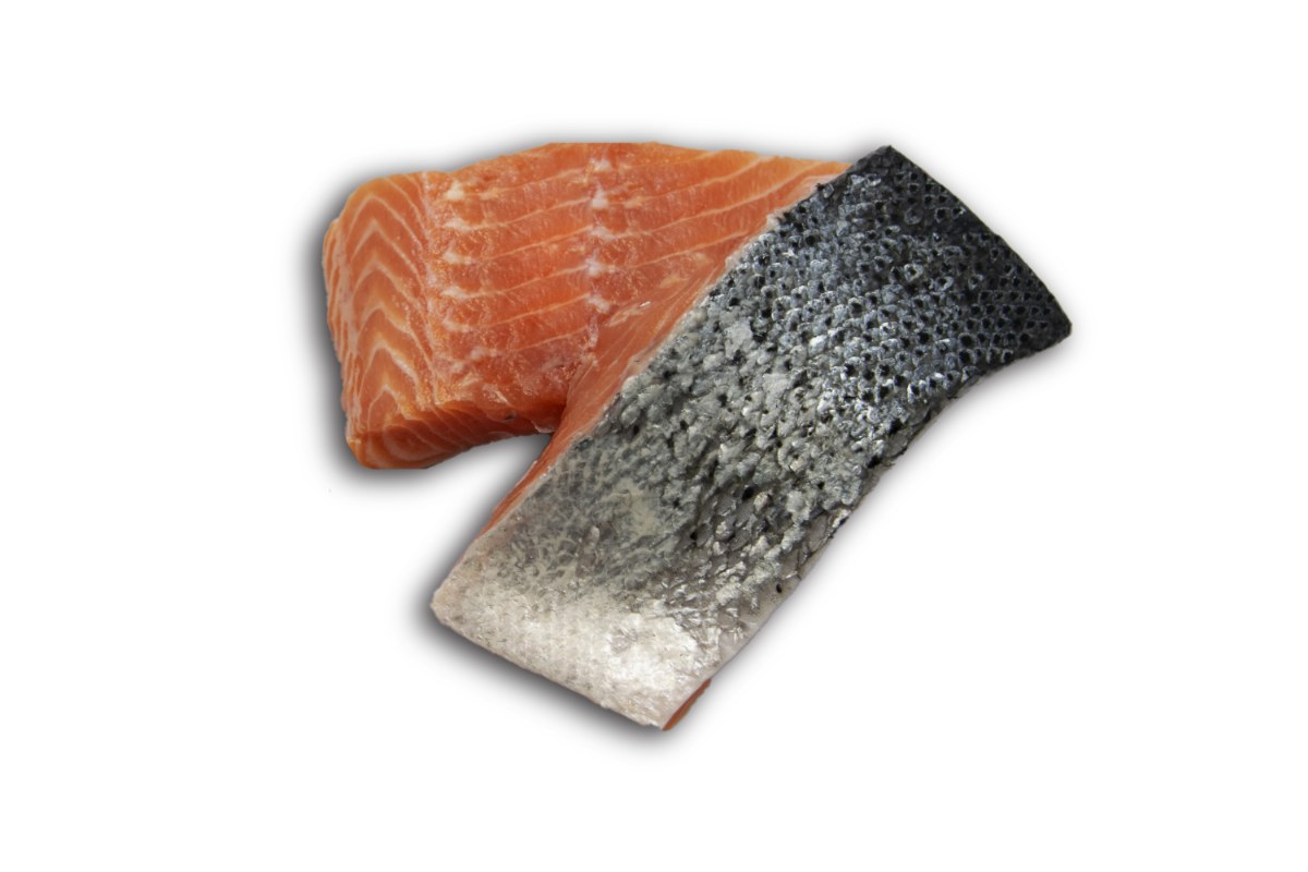Zalmfilet met vel portie 100g